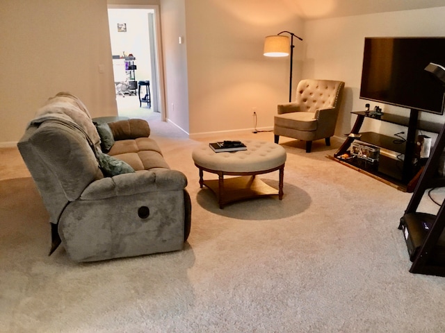 view of carpeted living room