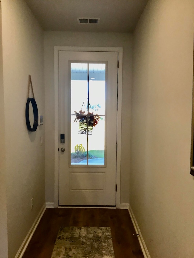 entryway featuring dark hardwood / wood-style flooring