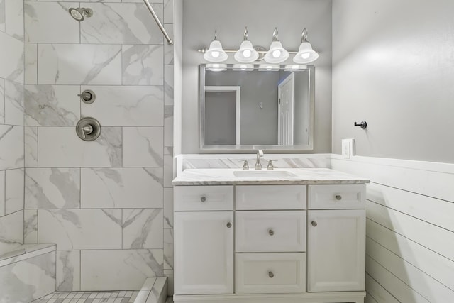 1245 Lakefront Dr, Charleston, SC 29412 - full bathroom featuring a tile shower and vanity
