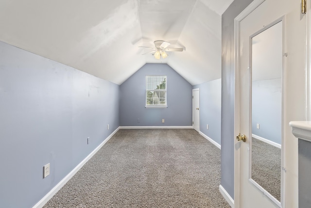 1245 Lakefront Dr, Charleston, SC 29412 - additional living space featuring vaulted ceiling, ceiling fan, carpet, and baseboards