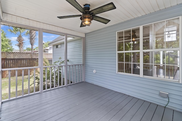 1245 Lakefront Dr, Charleston, SC 29412 - unfurnished sunroom featuring ceiling fan