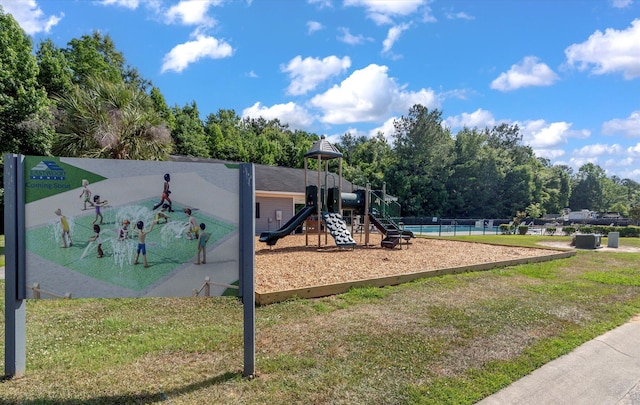 community playground with fence