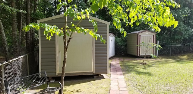 107 Kelly St, Walterboro, SC 29488 - view of shed with a fenced backyard