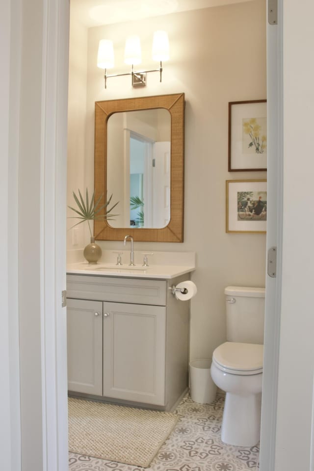 1723 Bolden Dr, Mount Pleasant, SC 29466 - bathroom featuring vanity, toilet, and tile patterned flooring