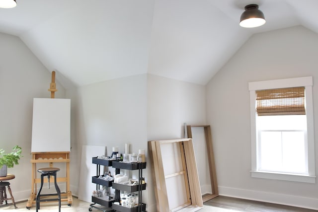 1723 Bolden Dr, Mount Pleasant, SC 29466 - additional living space with lofted ceiling and baseboards