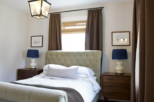 1723 Bolden Dr, Mount Pleasant, SC 29466 - bedroom with a chandelier