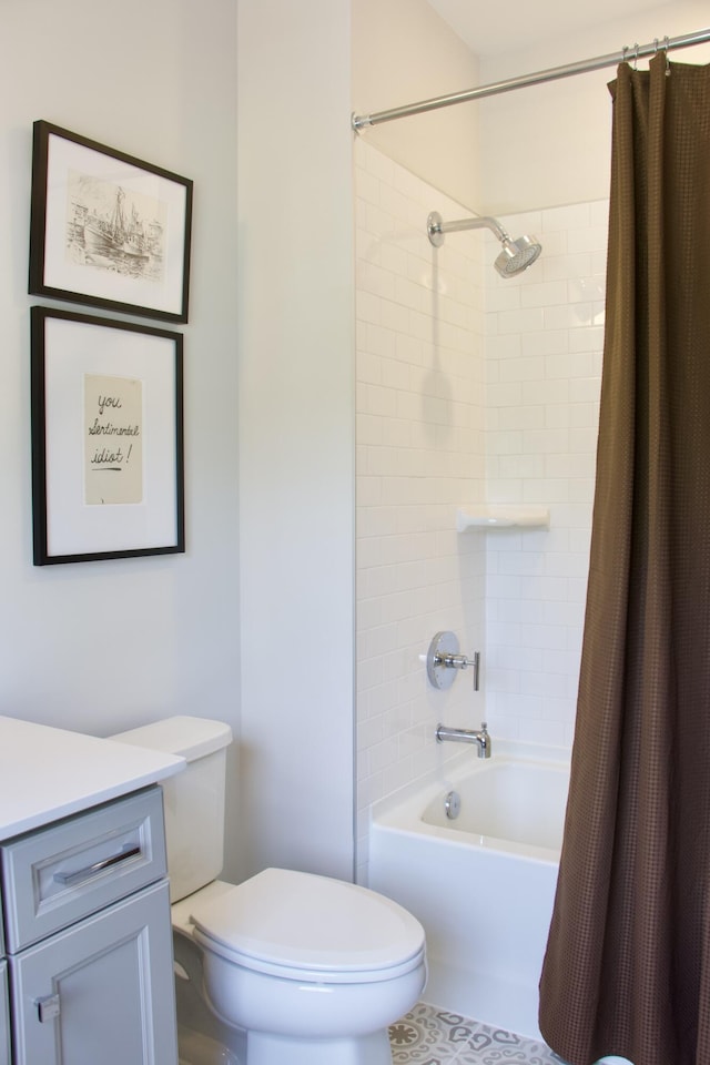 1723 Bolden Dr, Mount Pleasant, SC 29466 - full bathroom featuring toilet, shower / tub combo, and vanity