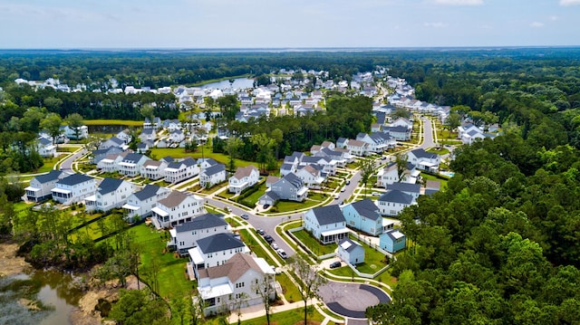 1723 Bolden Dr, Mount Pleasant, SC 29466 - aerial view of property and surrounding area featuring a forest and nearby suburban area