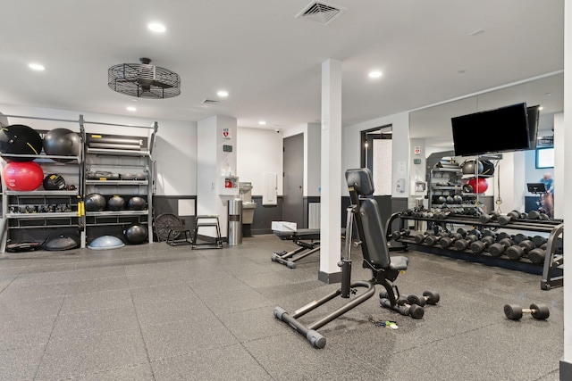 view of workout area