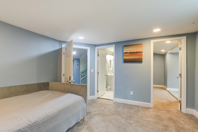 118 Carter, Walterboro, SC 29488 - bedroom featuring carpet flooring, recessed lighting, baseboards, and ensuite bathroom
