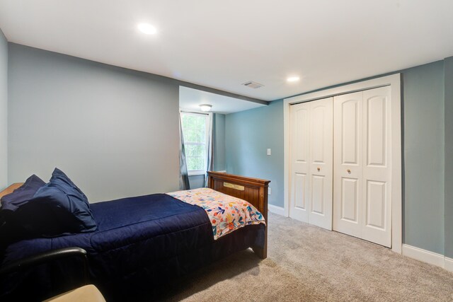 118 Carter, Walterboro, SC 29488 - carpeted bedroom featuring recessed lighting, baseboards, and a closet