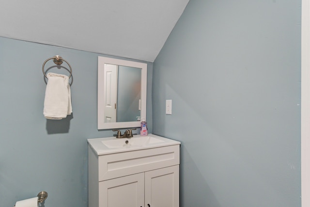 118 Carter, Walterboro, SC 29488 - bathroom featuring vanity and vaulted ceiling
