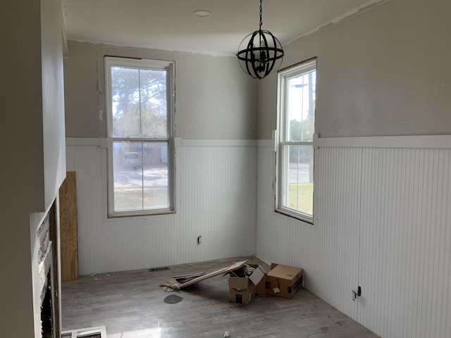 spare room featuring hardwood / wood-style floors