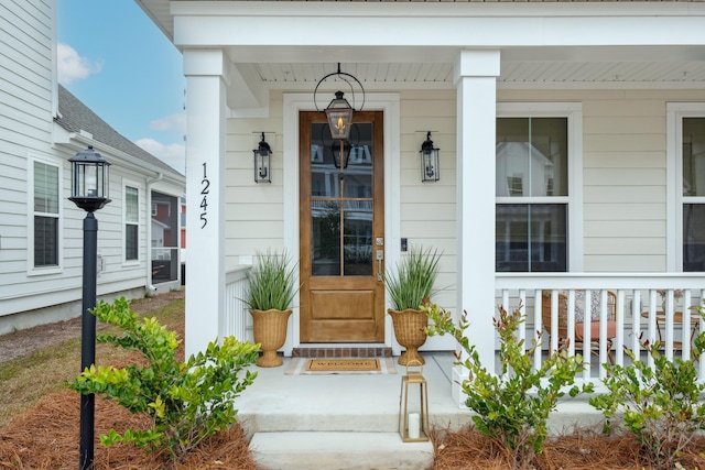 view of doorway to property