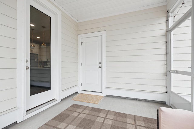 view of doorway to property