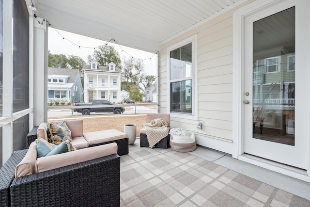 view of patio featuring covered porch