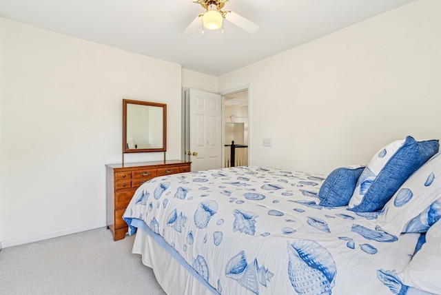 174 Revetment Ln, Mount Pleasant, SC 29464 - bedroom with light carpet, ceiling fan, and baseboards