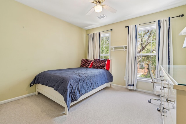 174 Revetment Ln, Mount Pleasant, SC 29464 - bedroom with carpet floors, baseboards, and a ceiling fan