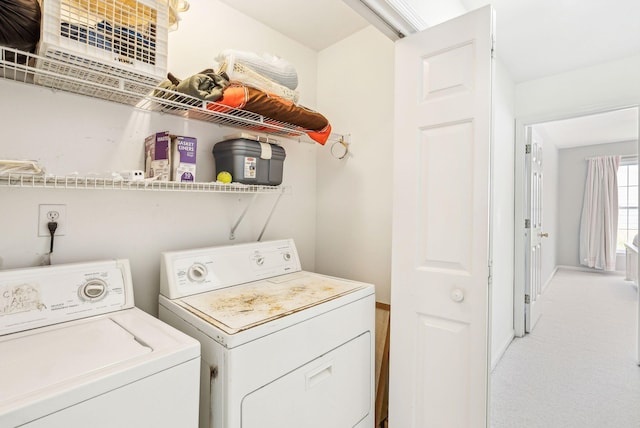 174 Revetment Ln, Mount Pleasant, SC 29464 - laundry area with washing machine and clothes dryer, carpet, and baseboards