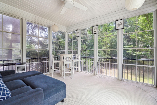 174 Revetment Ln, Mount Pleasant, SC 29464 - sunroom with a ceiling fan