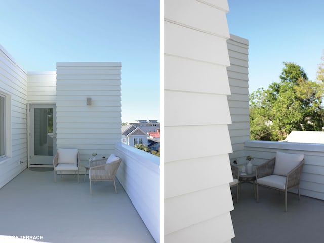 view of patio / terrace featuring a balcony