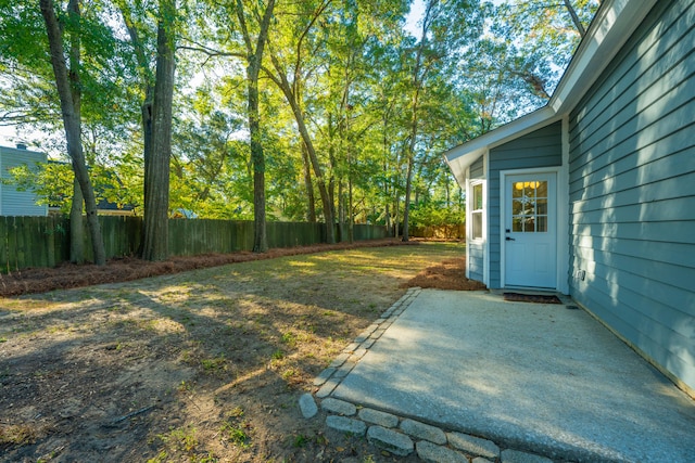 view of yard with a patio area