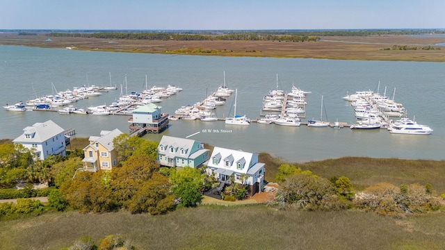68 W 9th St Unit B, Folly Beach, SC 29439 - birds eye view of property featuring a water view