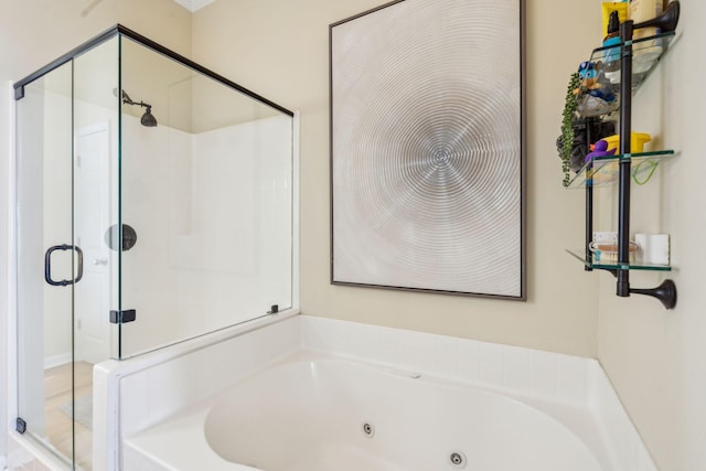 68 W 9th St Unit B, Folly Beach, SC 29439 - bathroom featuring a whirlpool tub and a shower stall