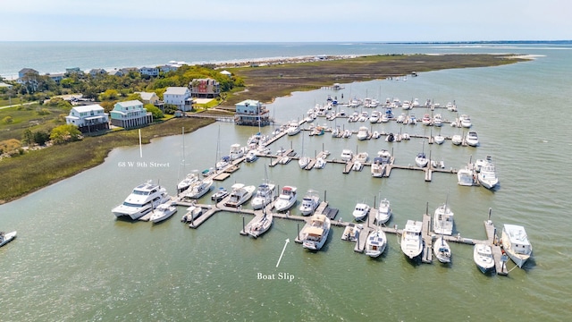 68 W 9th St Unit B, Folly Beach, SC 29439 - bird's eye view with a water view