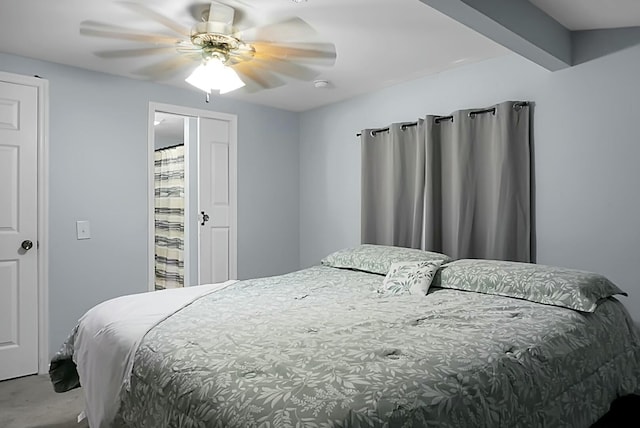 bedroom with ceiling fan