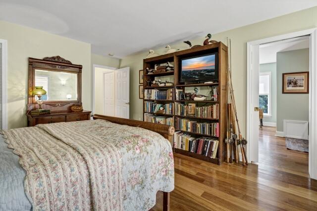 bedroom featuring wood-type flooring