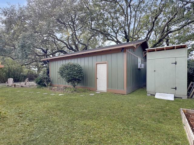 view of shed