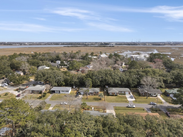 aerial view with a residential view