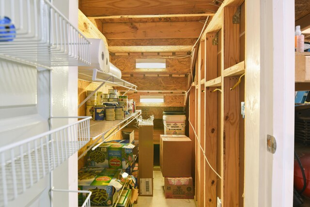 view of storage room