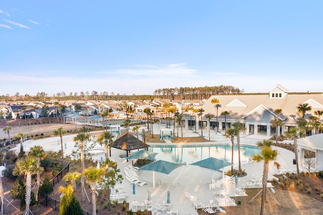 view of pool with a patio