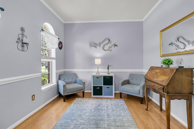3257 Heathland Way, Mount Pleasant, SC 29466 - living area with crown molding and wood finished floors