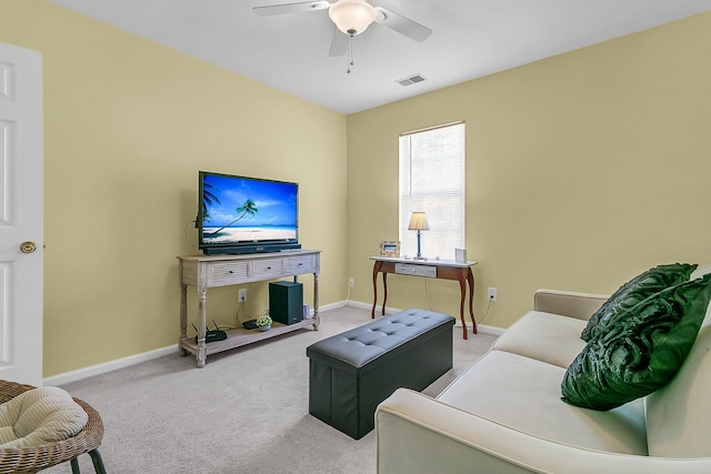 3257 Heathland Way, Mount Pleasant, SC 29466 - living room with carpet and ceiling fan