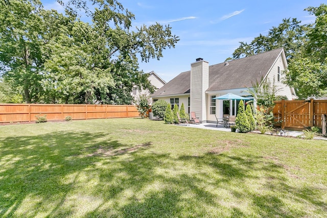3257 Heathland Way, Mount Pleasant, SC 29466 - back of house featuring a patio, a fenced backyard, and a chimney