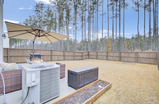 view of patio with central AC