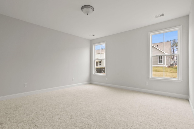 view of carpeted spare room