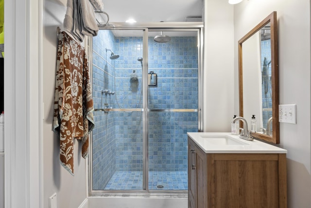 2218 Myrtle Ave, Sullivans Island, SC 29482 - full bath with vanity and a shower stall