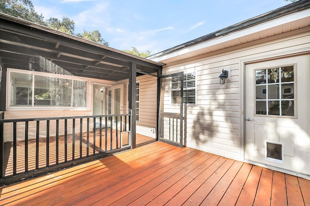 view of wooden deck