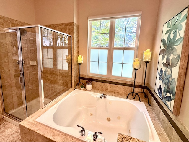 1736 James Basford Pl, Mount Pleasant, SC 29466 - full bathroom featuring a stall shower and a tub with jets