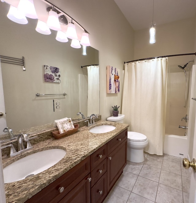 1736 James Basford Pl, Mount Pleasant, SC 29466 - bathroom featuring double vanity, a sink, tile patterned floors, and toilet