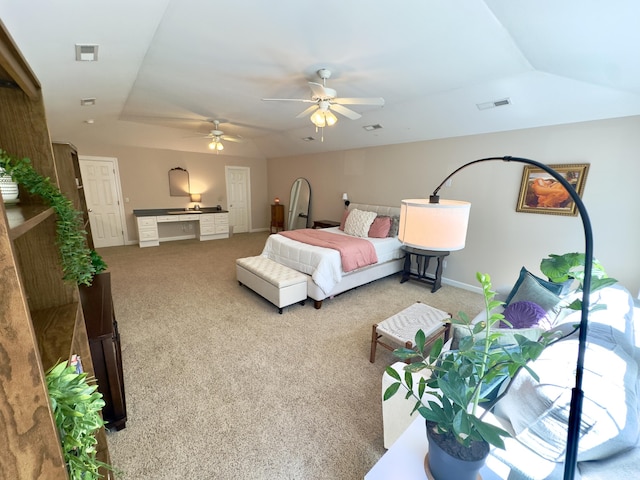 1736 James Basford Pl, Mount Pleasant, SC 29466 - carpeted bedroom featuring visible vents, baseboards, and ceiling fan