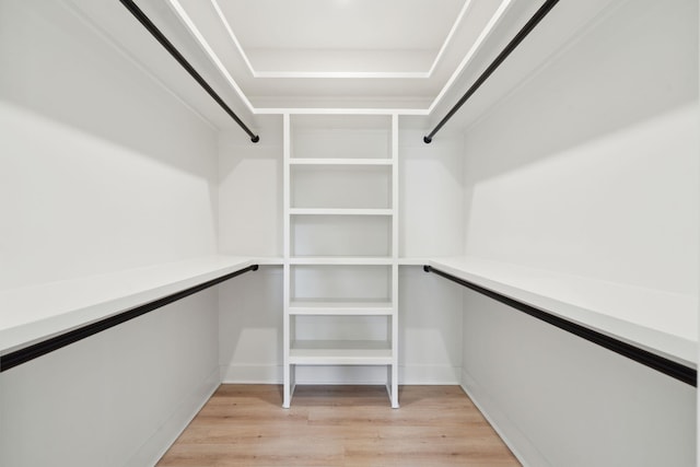 4620 Ohear Ave, North Charleston, SC 29405 - walk in closet featuring light wood-style floors and a tray ceiling