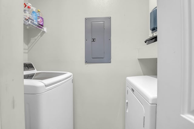 700 Daniel Ellis Dr Unit 3108, Charleston, SC 29412 - laundry area featuring electric panel and separate washer and dryer