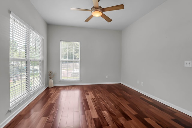 700 Daniel Ellis Dr Unit 3108, Charleston, SC 29412 - spare room featuring ceiling fan and dark wood-style flooring
