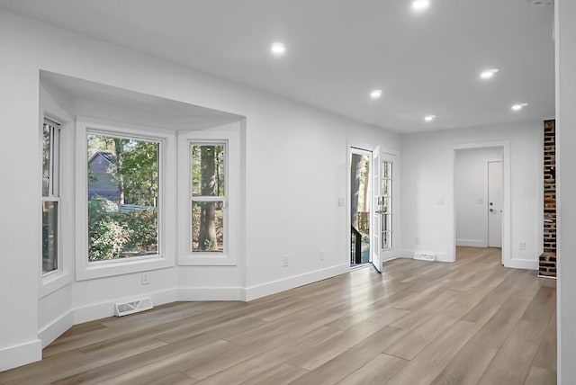 empty room featuring light hardwood / wood-style flooring