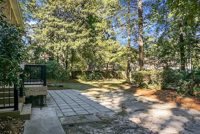 view of yard featuring a patio